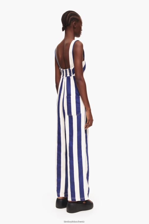 Bimba Y Lola Jeans-Overall mit Streifen Blau Kleidung T04ZZ212