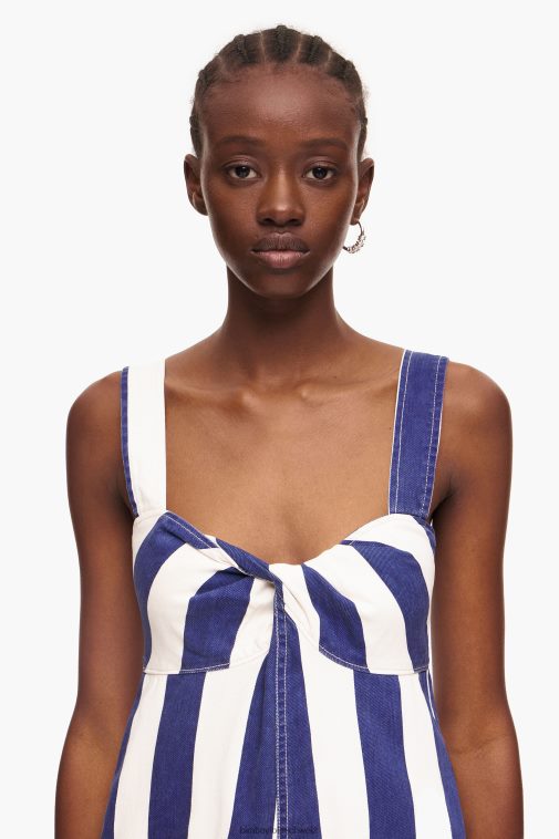 Bimba Y Lola Jeans-Overall mit Streifen Blau Kleidung T04ZZ212