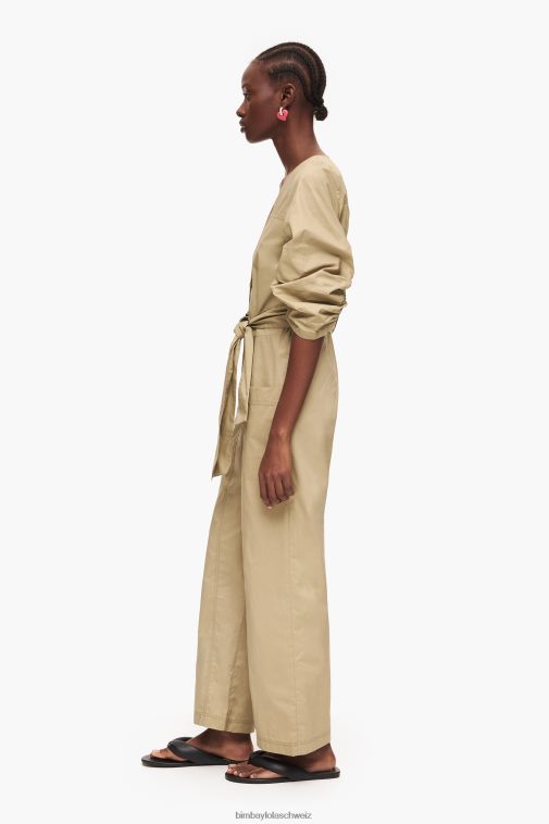 Bimba Y Lola Overall aus Popeline khaki Kleidung T04ZZ188