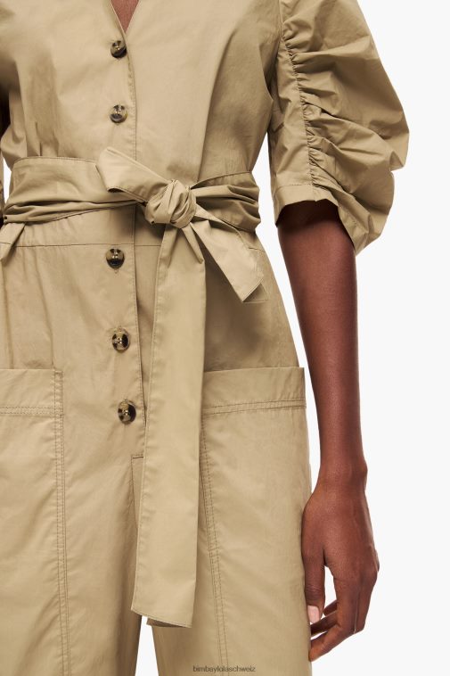 Bimba Y Lola Overall aus Popeline khaki Kleidung T04ZZ188