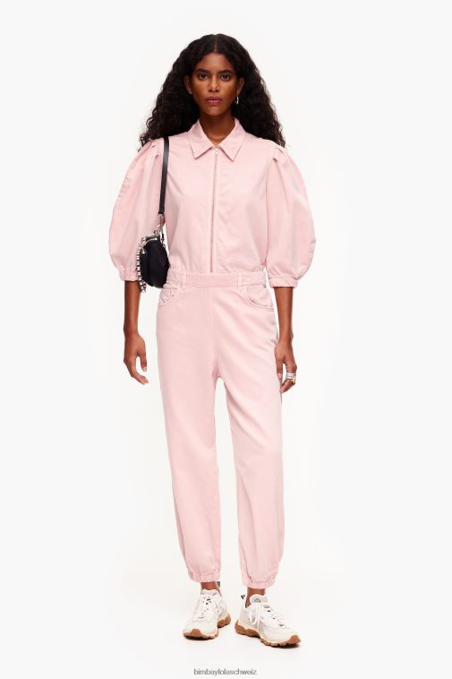 Bimba Y Lola leichter Jeansoverall Rosa Kleidung T04ZZ195