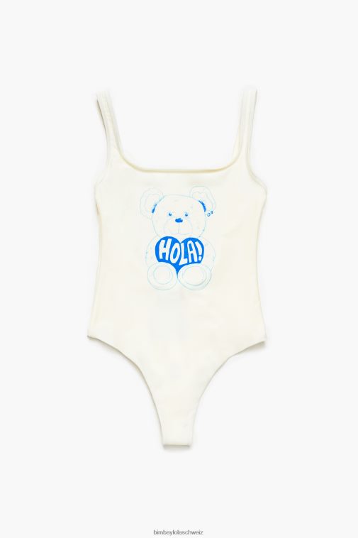 Bimba Y Lola Badeanzug mit Bärenlogo Gelb Kleidung T04ZZ884