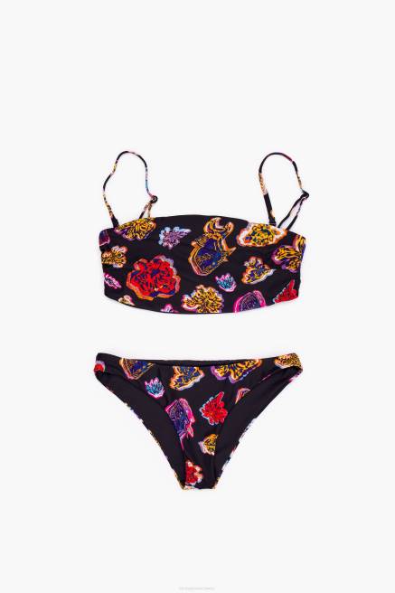 Bimba Y Lola Bikini mit Fisch-Meer-Print Kleidung Schwarz T04ZZ880