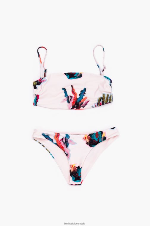 Bimba Y Lola Bikini mit Korallenmuster Weiss Kleidung T04ZZ879