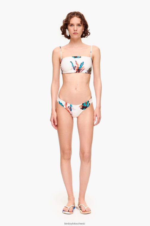 Bimba Y Lola Bikini mit Korallenmuster Weiss Kleidung T04ZZ879
