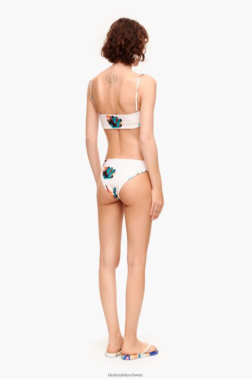 Bimba Y Lola Bikini mit Korallenmuster Weiss Kleidung T04ZZ879