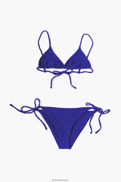 Bimba Y Lola Strukturierter Triangel-Bikini Blau Kleidung T04ZZ887