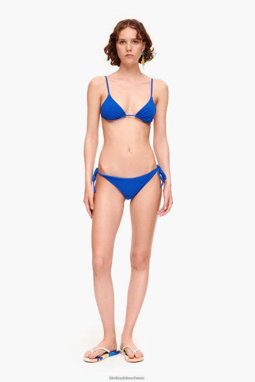 Bimba Y Lola Strukturierter Triangel-Bikini Blau Kleidung T04ZZ887