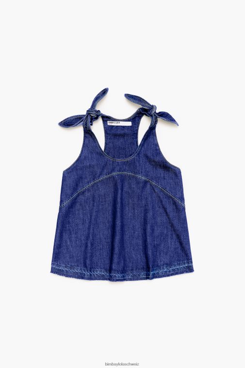 Bimba Y Lola dunkles Jeansoberteil Blau Kleidung T04ZZ512