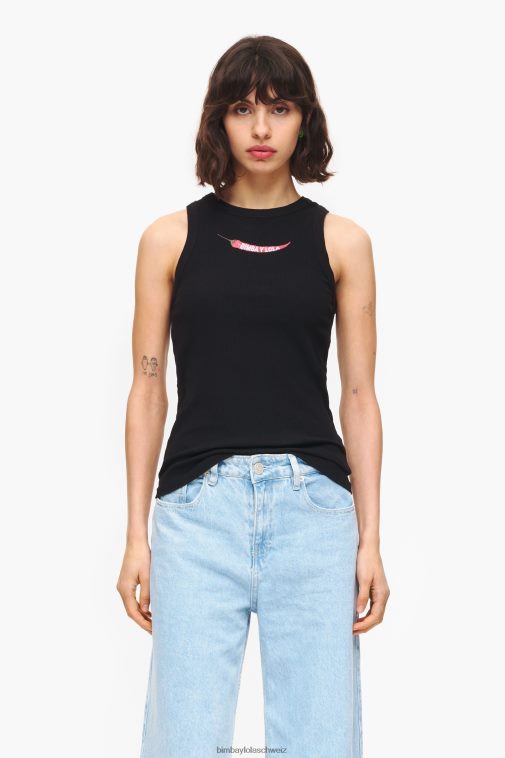 Bimba Y Lola tailliertes Chili-Top Schwarz Kleidung T04ZZ245