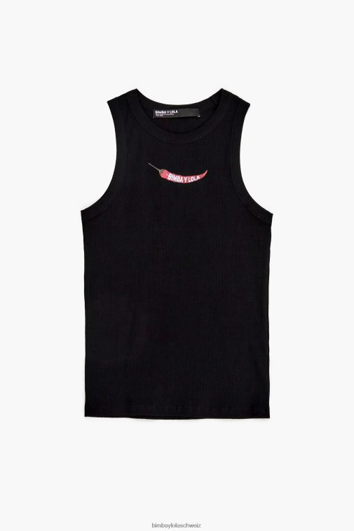 Bimba Y Lola tailliertes Chili-Top Schwarz Kleidung T04ZZ245
