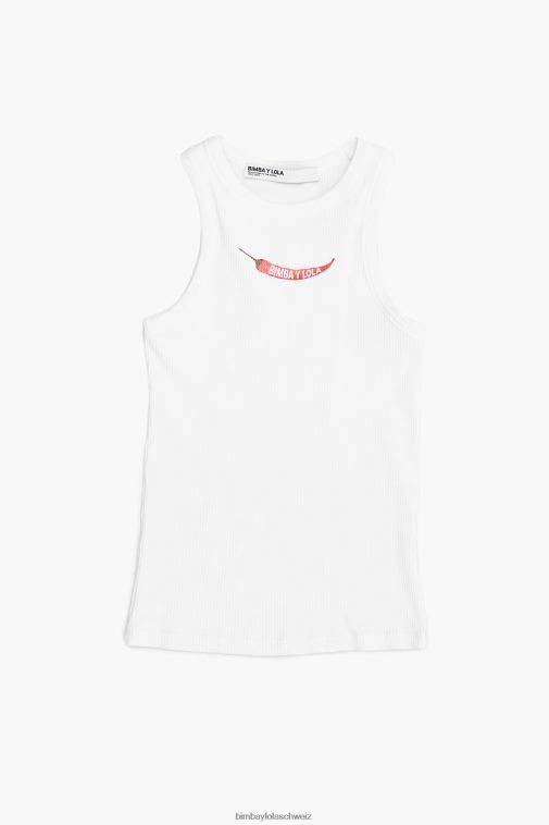 Bimba Y Lola tailliertes Chili-Top Weiss Kleidung T04ZZ244