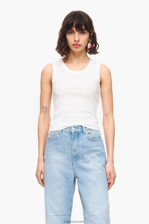 Bimba Y Lola tailliertes Oberteil Weiss Kleidung T04ZZ249