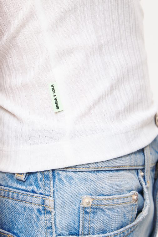 Bimba Y Lola tailliertes Oberteil Weiss Kleidung T04ZZ249