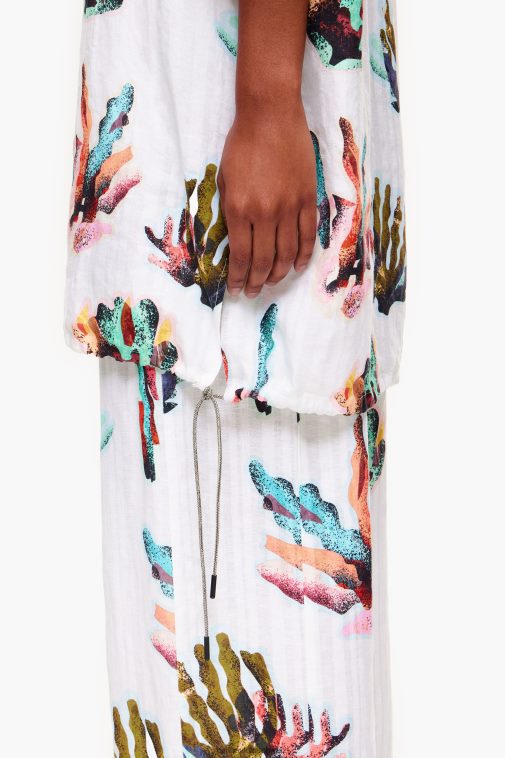 Bimba Y Lola Hemd mit Korallenmuster Elfenbein Kleidung T04ZZ326