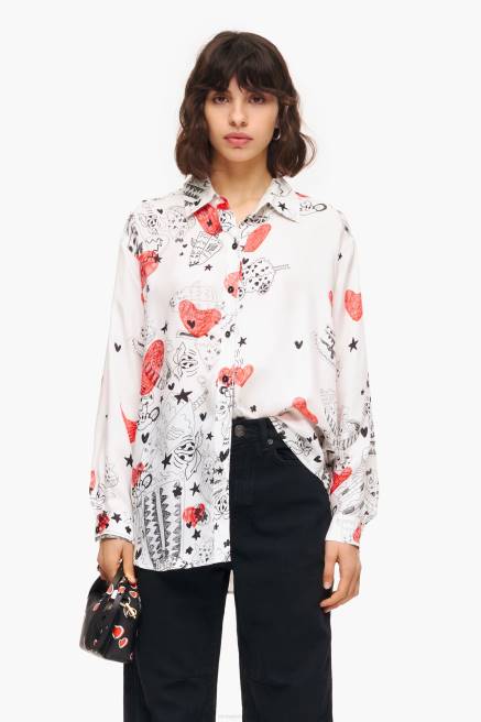 Bimba Y Lola Herz-Shirt Kleidung Spitzname T04ZZ347