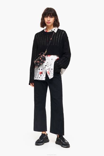 Bimba Y Lola Herz-Shirt Kleidung Spitzname T04ZZ347