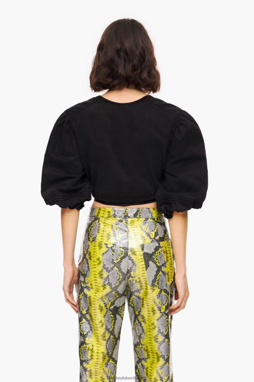 Bimba Y Lola Kastenförmiges Jeansoberteil Schwarz Kleidung T04ZZ339