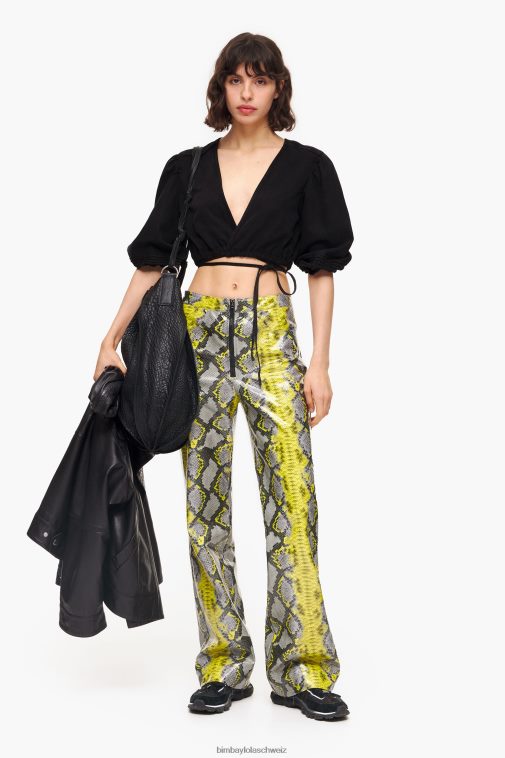 Bimba Y Lola Kastenförmiges Jeansoberteil Schwarz Kleidung T04ZZ339