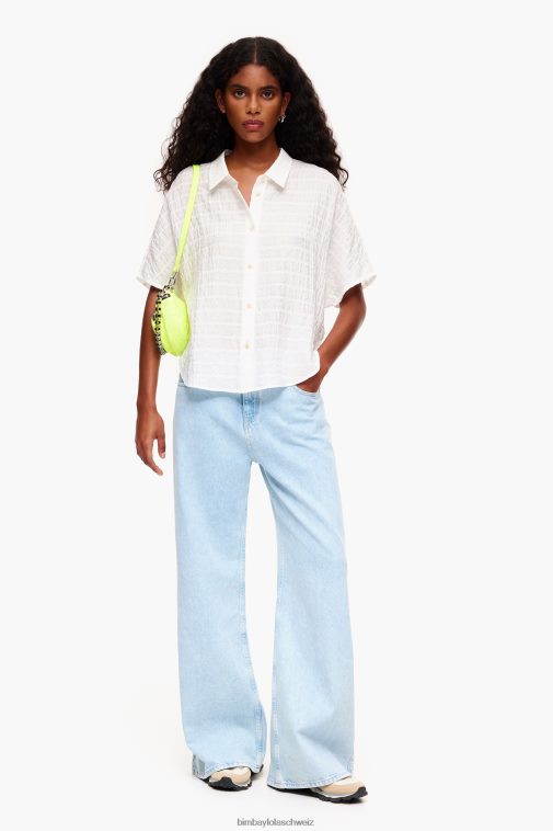 Bimba Y Lola Kurzes Shirt Elfenbein Kleidung T04ZZ327