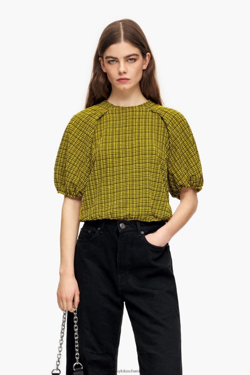Bimba Y Lola Quadrate mit Gingham-Oberseite Gelb Kleidung T04ZZ338