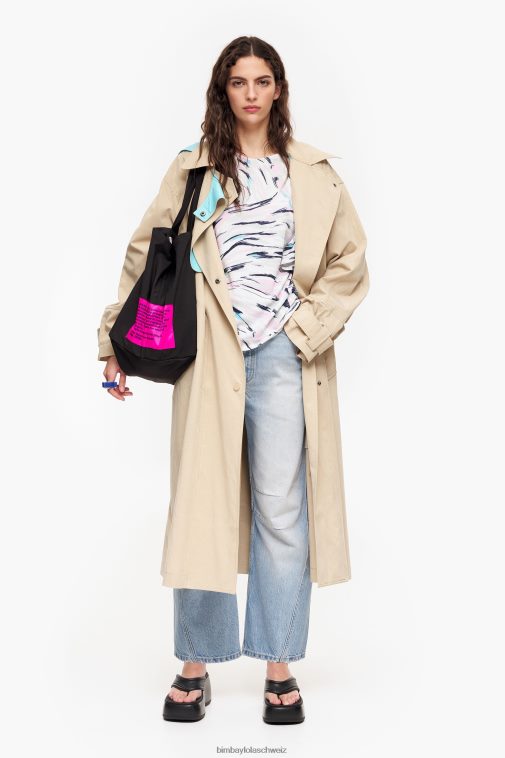 Bimba Y Lola T-Shirt mit Schmetterlingsflügel-Print Weiss Kleidung T04ZZ349