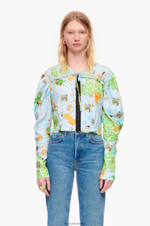 Bimba Y Lola Vigo Game Bluse beschnitten Kleidung T04ZZ344