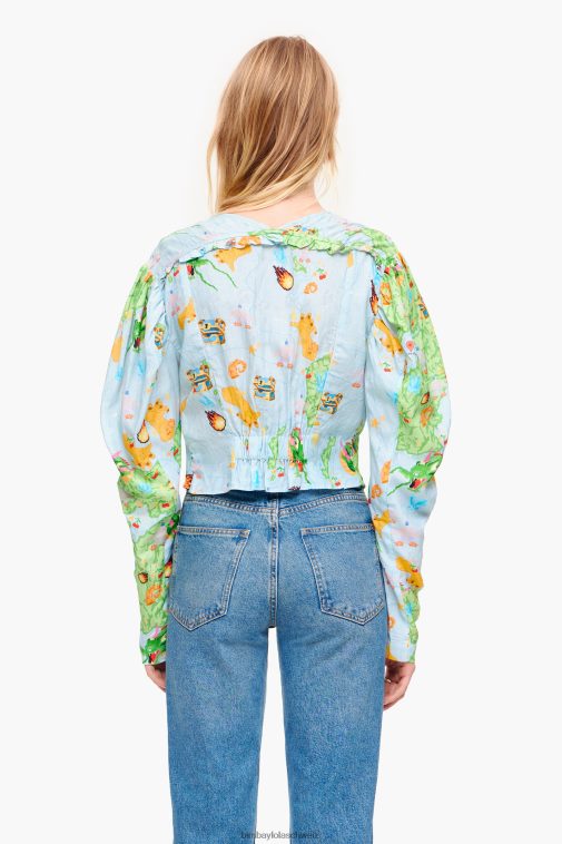 Bimba Y Lola Vigo Game Bluse beschnitten Kleidung T04ZZ344