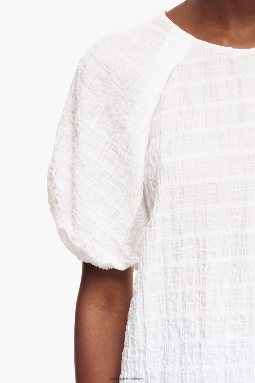 Bimba Y Lola kurze Bluse Elfenbein Kleidung T04ZZ348