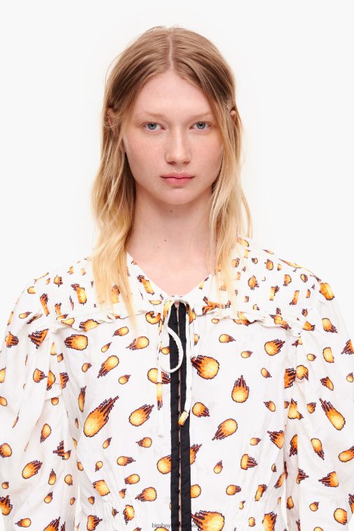 Bimba Y Lola kurze Feuerbluse Elfenbein Kleidung T04ZZ343