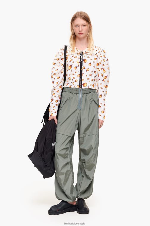 Bimba Y Lola kurze Feuerbluse Elfenbein Kleidung T04ZZ343