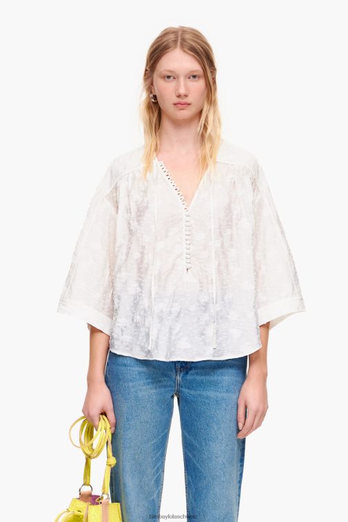 Bimba Y Lola kurze Jacquardbluse Blumen- Kleidung T04ZZ325