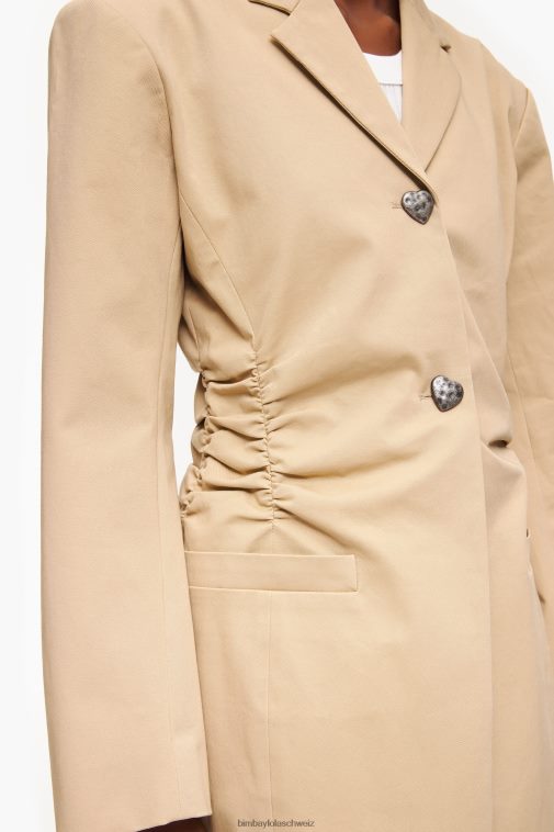 Bimba Y Lola Baumwollblazer Kamel Kleidung T04ZZ468