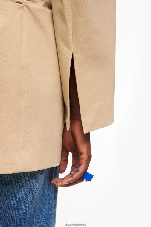 Bimba Y Lola Baumwollblazer Kamel Kleidung T04ZZ468