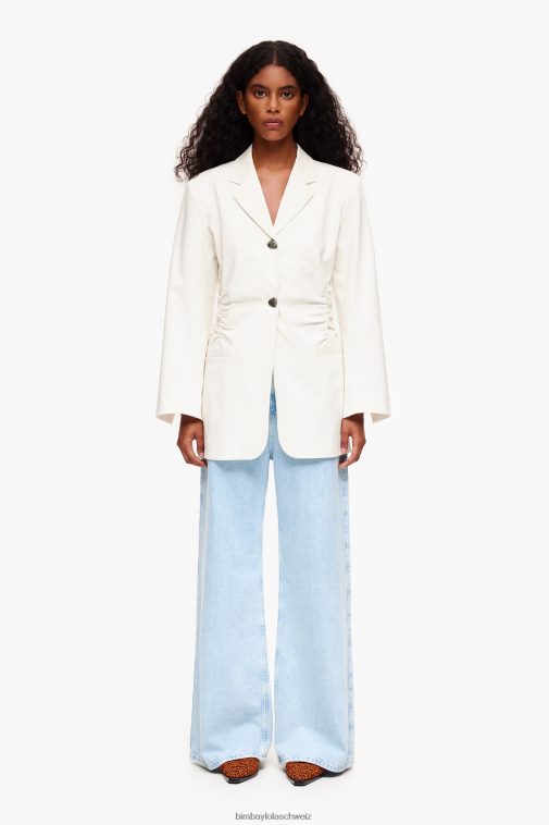 Bimba Y Lola Baumwollblazer naturfarben Kleidung T04ZZ469