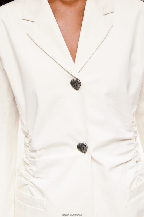 Bimba Y Lola Baumwollblazer naturfarben Kleidung T04ZZ469