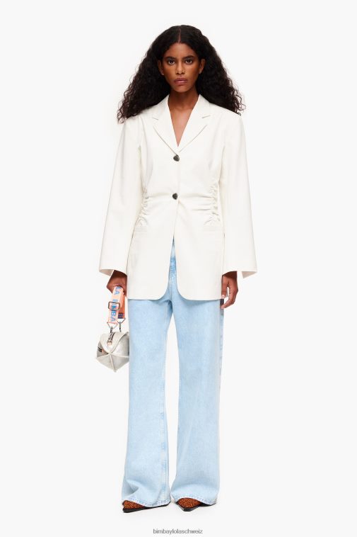 Bimba Y Lola Baumwollblazer naturfarben Kleidung T04ZZ469