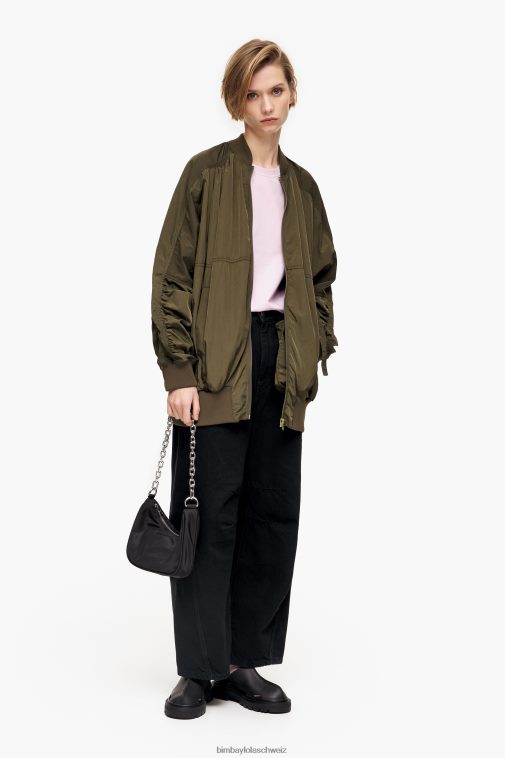 Bimba Y Lola Bomberjacke aus Nylon khaki Kleidung T04ZZ473