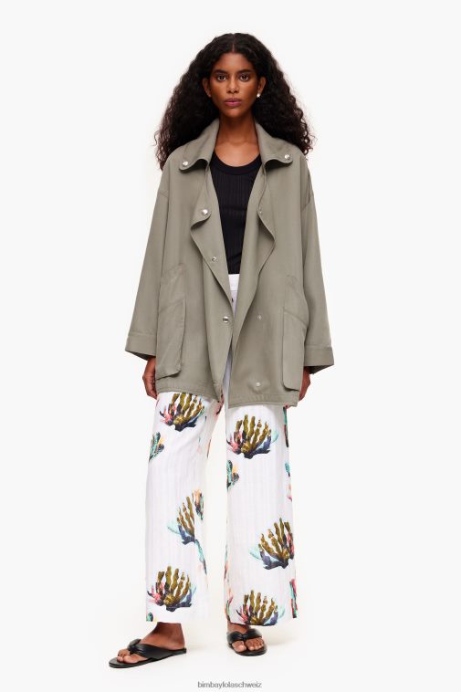 Bimba Y Lola Flüssigkeitsgraben khaki Kleidung T04ZZ479