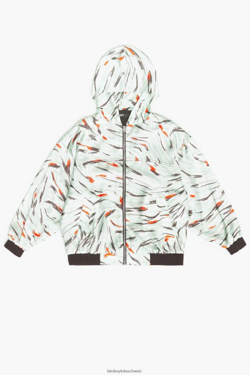 Bimba Y Lola Fließende Bomberjacke mit Schmetterlingsflügel-Print Minze Kleidung T04ZZ490