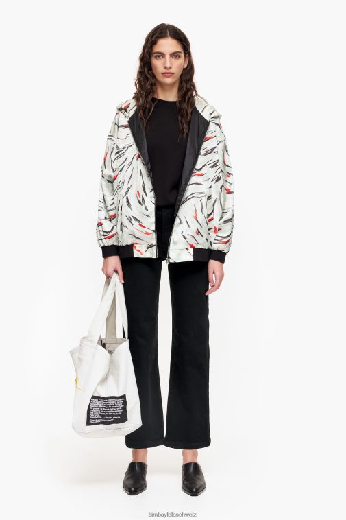 Bimba Y Lola Fließende Bomberjacke mit Schmetterlingsflügel-Print Minze Kleidung T04ZZ490