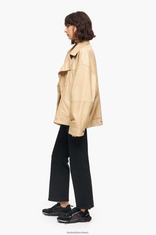 Bimba Y Lola Lederjacke Kamel Kleidung T04ZZ475