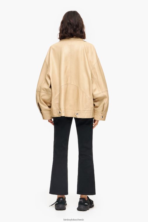 Bimba Y Lola Lederjacke Kamel Kleidung T04ZZ475