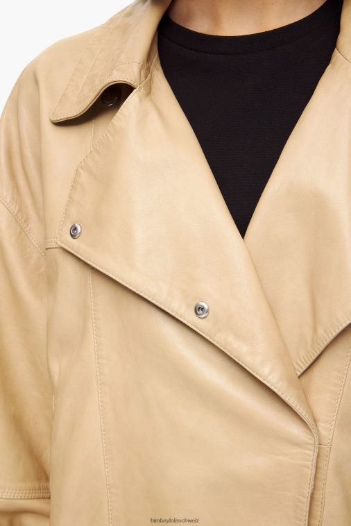 Bimba Y Lola Lederjacke Kamel Kleidung T04ZZ475