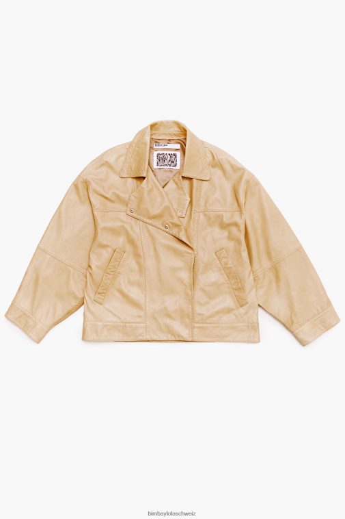 Bimba Y Lola Lederjacke Kamel Kleidung T04ZZ475