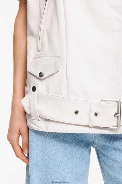Bimba Y Lola Lederweste naturfarben Kleidung T04ZZ478