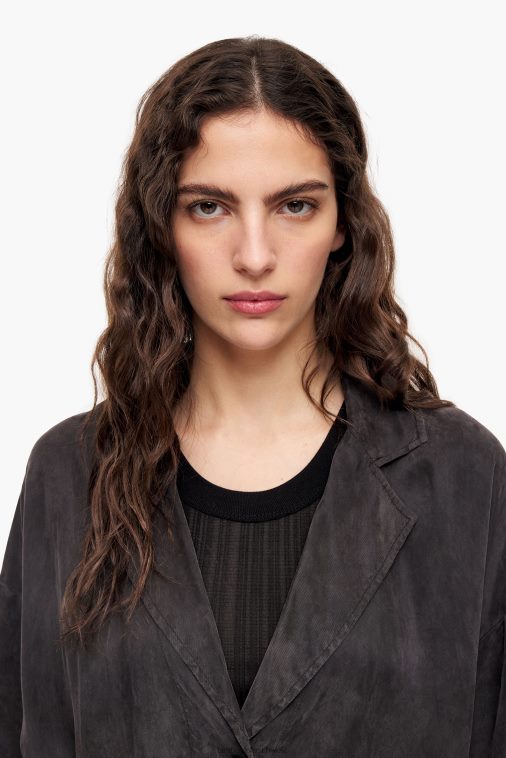 Bimba Y Lola Oversize-Blazer schwarz gewaschen Kleidung T04ZZ491