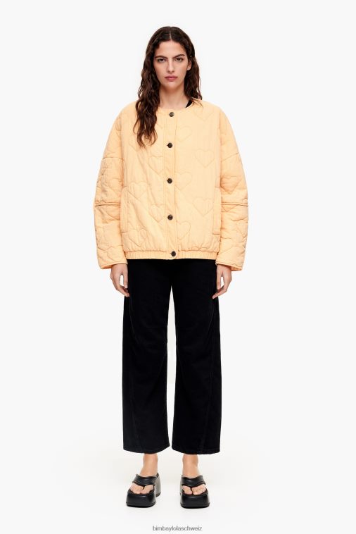 Bimba Y Lola Steppjacke mit Herzen Pfirsich Kleidung T04ZZ489