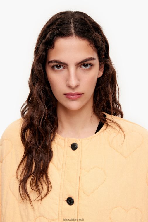 Bimba Y Lola Steppjacke mit Herzen Pfirsich Kleidung T04ZZ489