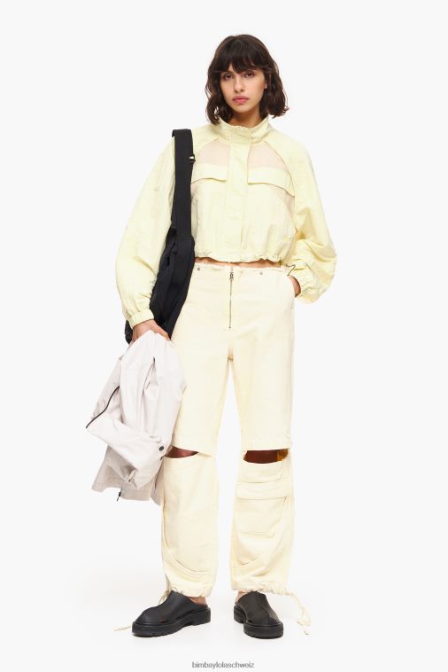 Bimba Y Lola kurze Jacke Vanille Kleidung T04ZZ487